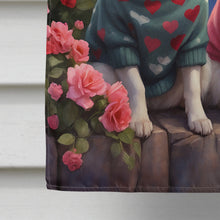 Load image into Gallery viewer, American Eskimo Two Hearts House Flag