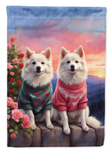 Load image into Gallery viewer, American Eskimo Two Hearts House Flag