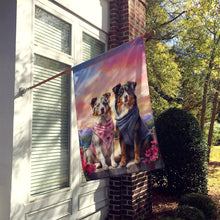 Load image into Gallery viewer, Australian Shepherd Two Hearts House Flag