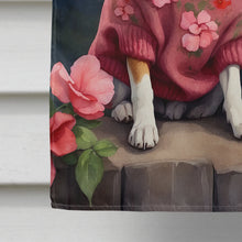 Load image into Gallery viewer, Basenji Two Hearts House Flag