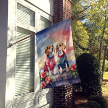 Load image into Gallery viewer, Beagle Two Hearts House Flag