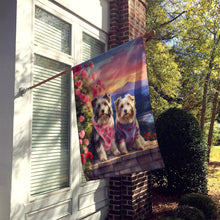 Load image into Gallery viewer, Bearded Collie Two Hearts House Flag