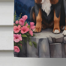 Load image into Gallery viewer, Bernese Mountain Dog Two Hearts House Flag
