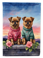 Load image into Gallery viewer, Brussels Griffon Two Hearts House Flag