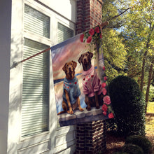 Load image into Gallery viewer, Chesapeake Bay Retriever Two Hearts House Flag