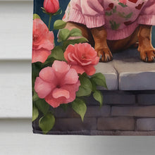 Load image into Gallery viewer, Dachshund Two Hearts House Flag