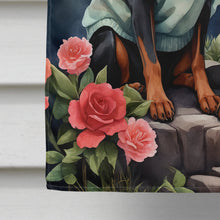 Load image into Gallery viewer, Doberman Pinscher Two Hearts House Flag
