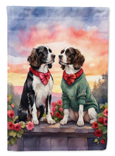 Load image into Gallery viewer, English Springer Spaniel Two Hearts House Flag