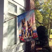 Load image into Gallery viewer, German Shepherd Two Hearts House Flag