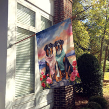 Load image into Gallery viewer, Greater Swiss Mountain Dog Two Hearts House Flag