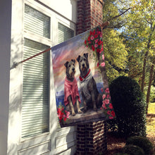 Load image into Gallery viewer, Irish Wolfhound Two Hearts House Flag