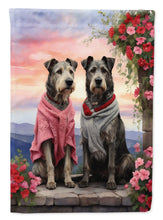 Load image into Gallery viewer, Irish Wolfhound Two Hearts House Flag