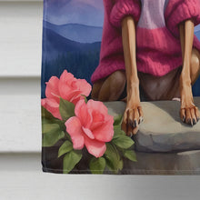 Load image into Gallery viewer, Italian Greyhound Two Hearts House Flag