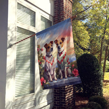 Load image into Gallery viewer, Jack Russell Terrier Two Hearts House Flag