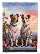 Load image into Gallery viewer, Jack Russell Terrier Two Hearts House Flag