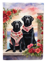 Load image into Gallery viewer, Black Labrador Retriever Two Hearts House Flag