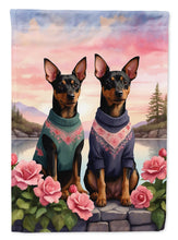 Load image into Gallery viewer, Manchester Terrier Two Hearts House Flag