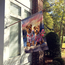 Load image into Gallery viewer, Norfolk Terrier Two Hearts House Flag