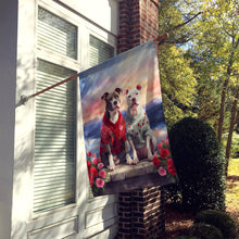 Load image into Gallery viewer, Pit Bull Terrier Two Hearts House Flag