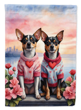 Load image into Gallery viewer, Rat Terrier Two Hearts House Flag