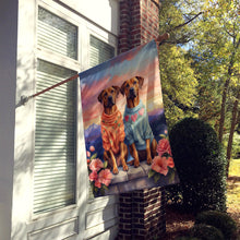 Load image into Gallery viewer, Rhodesian Ridgeback Two Hearts House Flag