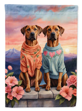 Load image into Gallery viewer, Rhodesian Ridgeback Two Hearts House Flag