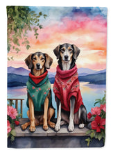 Load image into Gallery viewer, Saluki Two Hearts House Flag