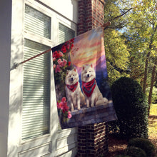 Load image into Gallery viewer, Samoyed Two Hearts House Flag