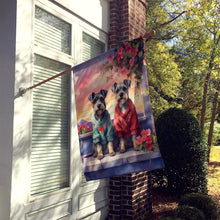 Load image into Gallery viewer, Schnauzer Two Hearts House Flag