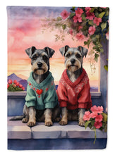 Load image into Gallery viewer, Schnauzer Two Hearts House Flag