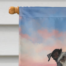 Load image into Gallery viewer, Scottish Deerhound Two Hearts House Flag