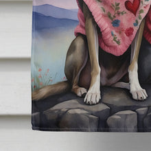Load image into Gallery viewer, Whippet Two Hearts House Flag