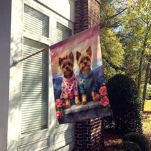 Load image into Gallery viewer, Yorkshire Terrier Two Hearts House Flag