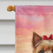 Load image into Gallery viewer, Yorkshire Terrier Two Hearts House Flag