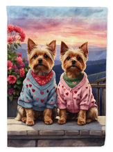Load image into Gallery viewer, Yorkshire Terrier Two Hearts House Flag