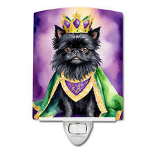 Load image into Gallery viewer, Affenpinscher King of Mardi Gras Ceramic Night Light
