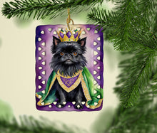 Load image into Gallery viewer, Affenpinscher King of Mardi Gras Porcelain Ornament