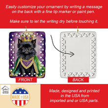 Load image into Gallery viewer, Affenpinscher King of Mardi Gras Porcelain Ornament
