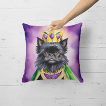 Load image into Gallery viewer, Affenpinscher King of Mardi Gras Throw Pillow