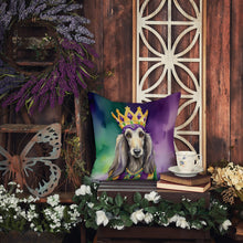 Load image into Gallery viewer, Afghan Hound King of Mardi Gras Throw Pillow