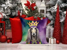 Load image into Gallery viewer, Afghan Hound King of Mardi Gras Throw Pillow