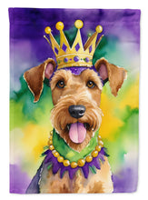 Load image into Gallery viewer, Airedale Terrier King of Mardi Gras House Flag