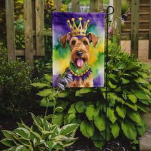 Load image into Gallery viewer, Airedale Terrier King of Mardi Gras Garden Flag - Vibrant Dog-Themed Yard Decor by Caroline's Treasures