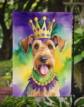 Load image into Gallery viewer, Airedale Terrier King of Mardi Gras Garden Flag - Vibrant Dog-Themed Yard Decor by Caroline's Treasures