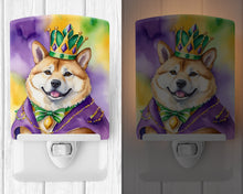 Load image into Gallery viewer, Akita King of Mardi Gras Ceramic Night Light