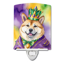 Load image into Gallery viewer, Akita King of Mardi Gras Ceramic Night Light