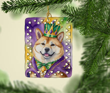 Load image into Gallery viewer, Akita King of Mardi Gras Porcelain Ornament