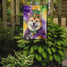 Load image into Gallery viewer, Akita King of Mardi Gras Garden Flag - Vibrant Dog-Themed Yard Decor by Caroline's Treasures