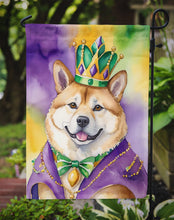 Load image into Gallery viewer, Akita King of Mardi Gras Garden Flag - Vibrant Dog-Themed Yard Decor by Caroline's Treasures
