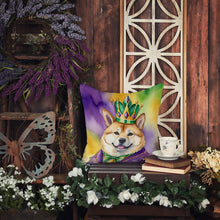 Load image into Gallery viewer, Akita King of Mardi Gras Throw Pillow - 14x14 Decorative Pillow – Art for Your Home &amp; Patio